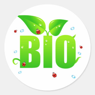Grünes biologisches Bio natürliches Runder Aufkleber