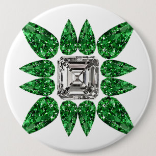Grünes Birnenmuster Button
