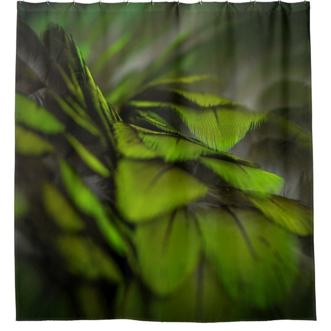 Grünes Blatt Duschvorhang (Vorderseite)