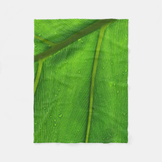Grünes Blatt Fleecedecke