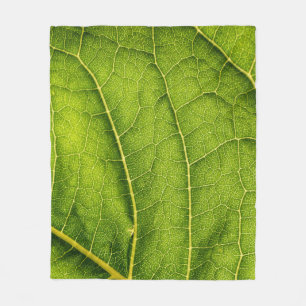 Grünes Blatt Fleecedecke