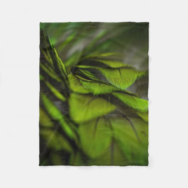 Grünes Blatt Fleecedecke (Vorderseite)