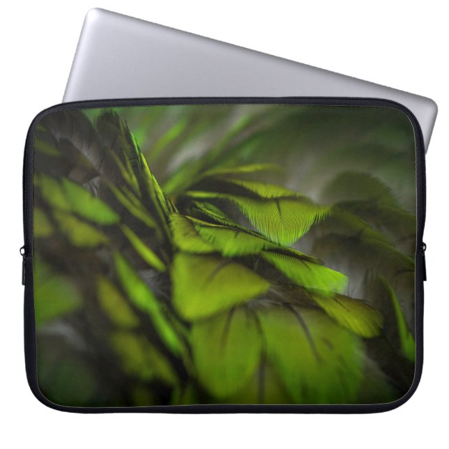 Grünes Blatt Laptopschutzhülle (Vorderseite)