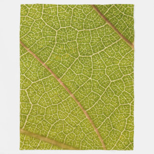Grünes Blatt-MakroFleece-Decke Fleecedecke