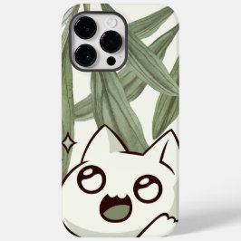 Grünes Blatt mit Katze | Liebhaber von Heimtieren  Case-Mate iPhone 14 Pro Max Hülle