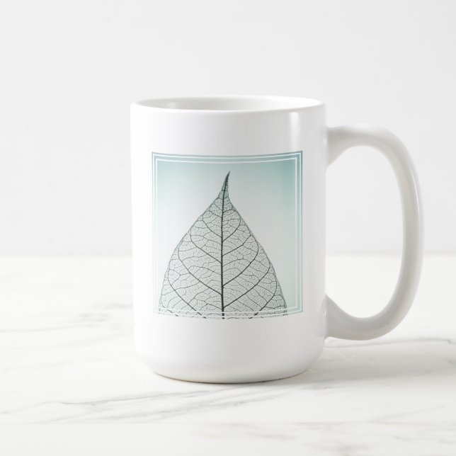 Grünes Blatt-Skelett Kaffeetasse (Rechts)