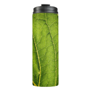 Grünes Blatt Thermosbecher