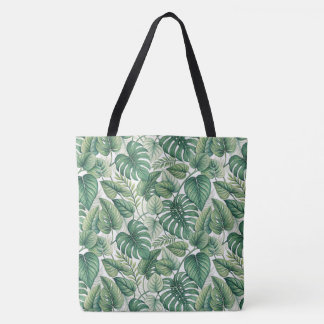 Grünes Blätter-Muster Tasche