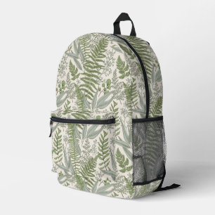 Grünes Blattmuster Bedruckter Rucksack