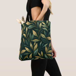 Grünes Blattmuster Tasche