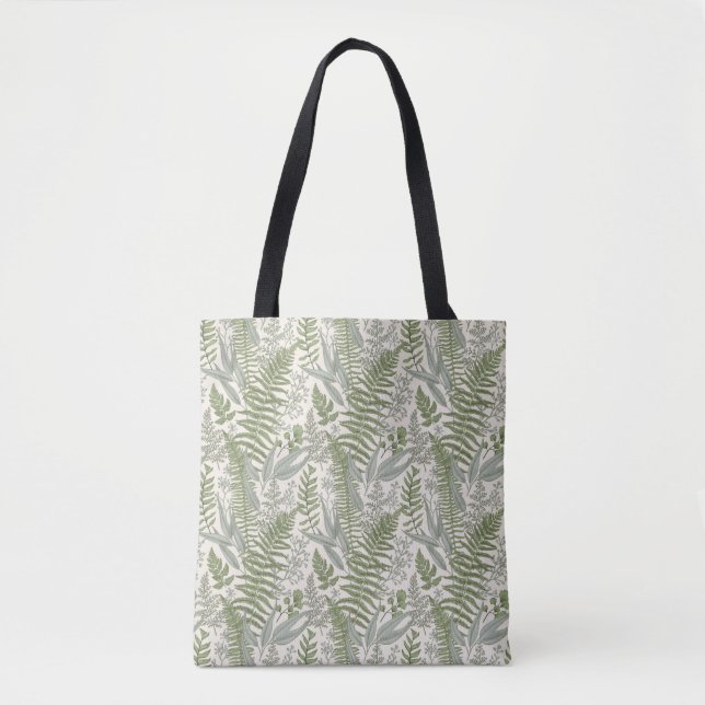 Grünes Blattmuster Tasche (Vorderseite)