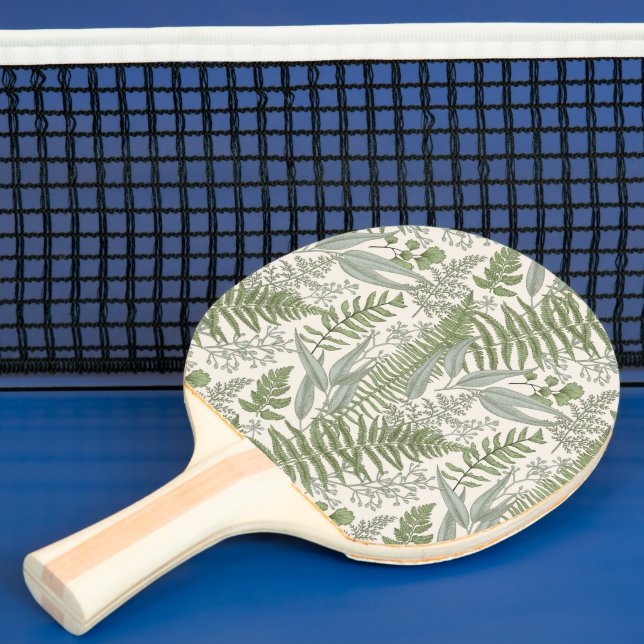 Grünes Blattmuster Tischtennis Schläger (InSitu)
