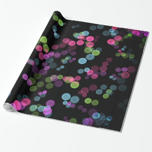 Grünes Blau Rosa Lila Abstraktes Blasdesign Geschenkpapier