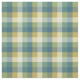 Grünes, blaues und gelbes Checkered kariertes Stoff