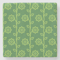 Grünes Blumenmuster