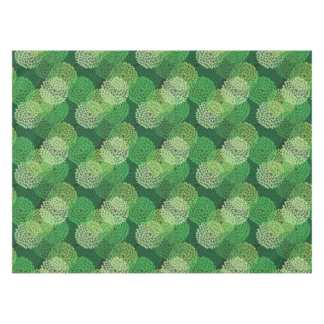 Grünes Blumenmuster Tischdecke (Vorderseite (Horizontal))