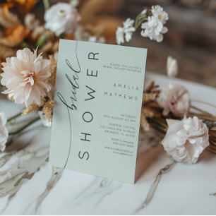 Grünes Brautparty für den Minimalwert Einladung