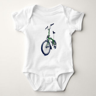 Grünes Brompton Fahrrad Baby Strampler