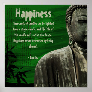 Grünes Buddha-Statue-Quadrat-Plakat kundengerecht Poster
