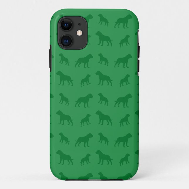 Grünes Bulldogin Case-Mate iPhone Hülle (Rückseite)