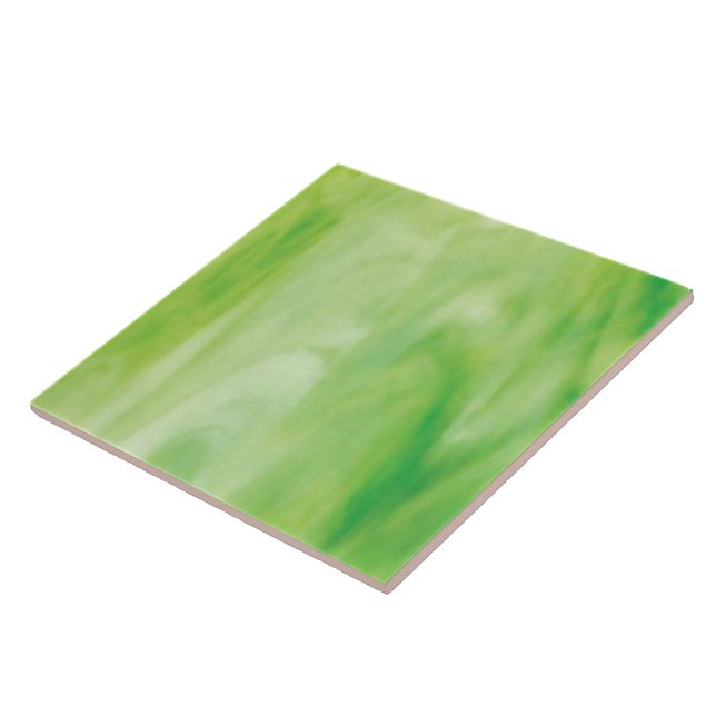 Grünes Buntglas Fliese (Seite)