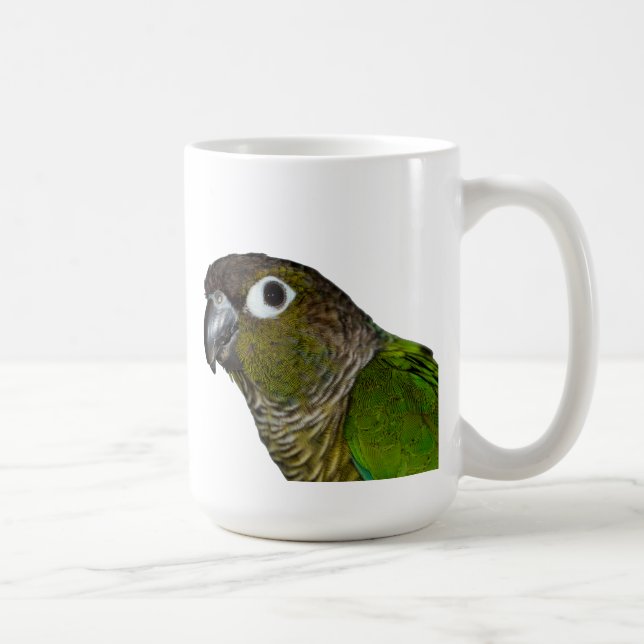 Grünes Cheeked Conure Kaffeetasse (Rechts)