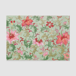 Grünes chinesisches Blumenzinnpapier Seidenpapier