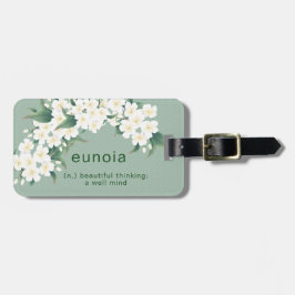 Grünes Cloud-Muster für weiße Blume Inspirierend Z Gepäckanhänger