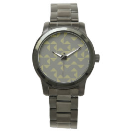 Grünes, cooles, einzigartiges, trendiges Dreiecke- Armbanduhr