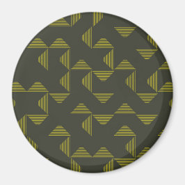 Grünes, cooles, einzigartiges, trendiges Dreiecke- Magnet