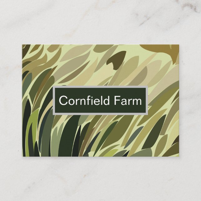 Grünes Cornfield-Pflanze Naturmuster Visitenkarte (Vorderseite)