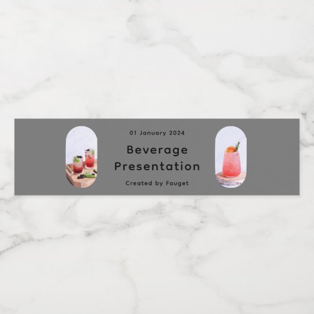 Grünes Creme Einfaches Getränk (Einzelnes Label)