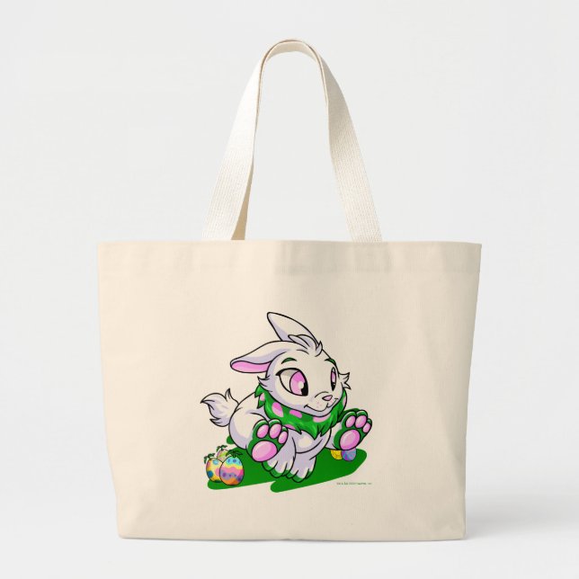 Grünes Cybunny, das durch neggs läuft Jumbo Stoffbeutel (Vorne)