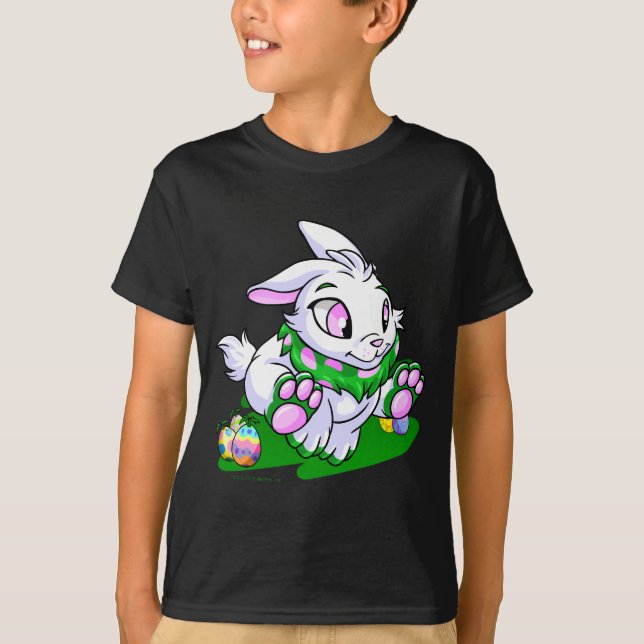 Grünes Cybunny, das durch neggs läuft T-Shirt (Vorderseite)