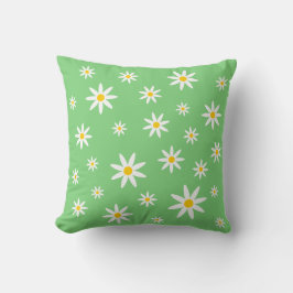 Grünes Daisy-Kissen Kissen