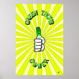 Grünes Daumenposter (Gartenarbeit) Poster