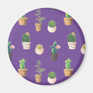 Grünes Dessert Sukkulente Kakteen in Pots Magnet
