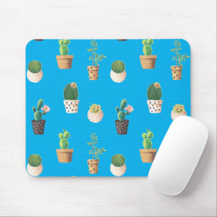 Grünes Dessert Sukkulente Kakteen in Pots Mousepad