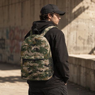 Grünes digitales Tarnmuster Bedruckter Rucksack