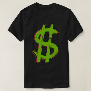 Grünes Dollarzeichen T-Shirt