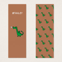 Grünes Drachenmonogramm-Lesezeichen