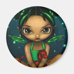 "Grünes Dragonling" Magnet