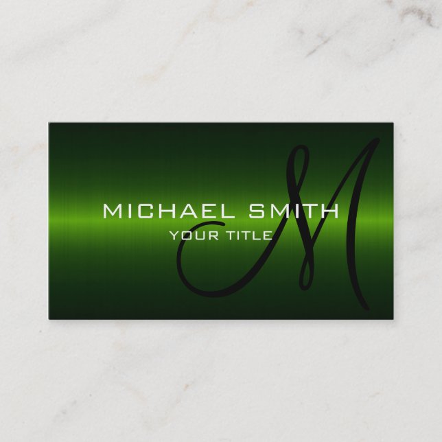 Grünes Edelmetall Beruflich Visitenkarte (Vorderseite)
