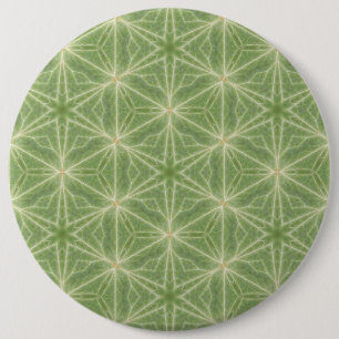 Grünes Efeu-Blatt-geometrischer Entwurfs-Abzeichen Button
