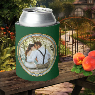 Grünes, elegantes Foto Hochzeit kann kälter werden Dosenkühler