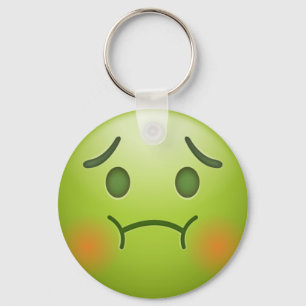 Grünes emoji schlüsselanhänger