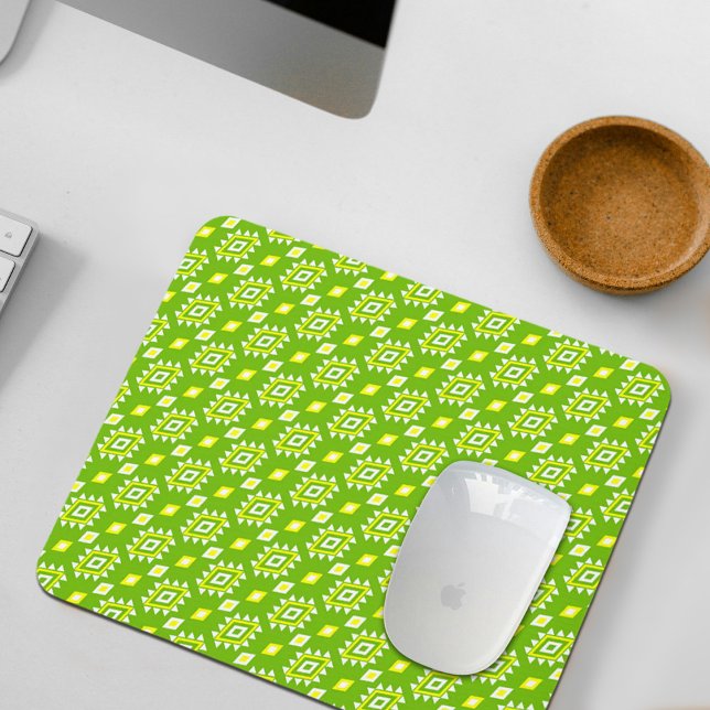 Grünes ethnisches Muster-Mauspad Mousepad (Von Creator hochgeladen)