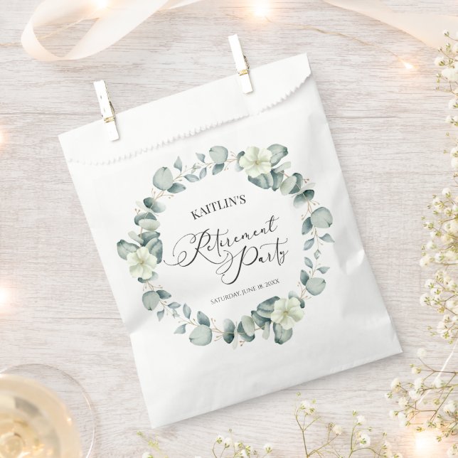 Grünes Eukalyptus-Blätter Botanisches Party für da Geschenktütchen (Ausgeschnitten)