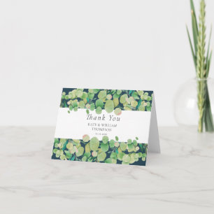 Grünes Eukalyptus-Girlande Hochzeit Karte
