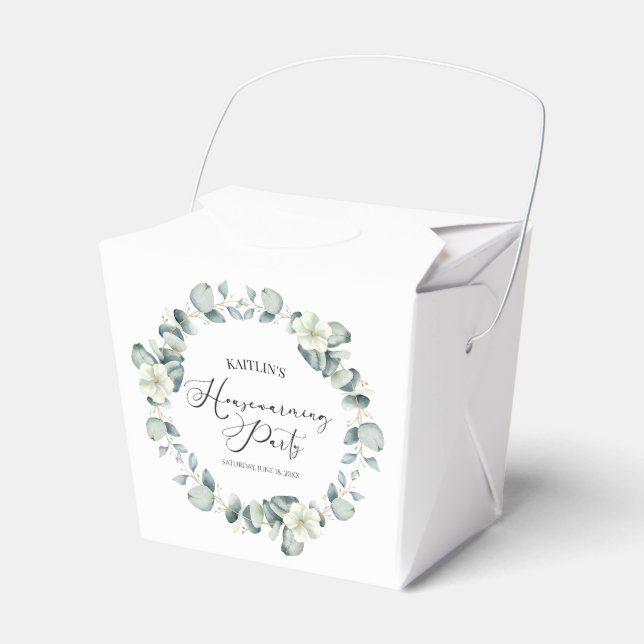 Grünes Eukalyptus-Party Geschenkschachtel (Vorderseite)